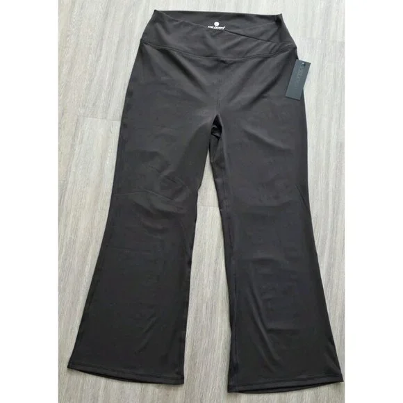 Velocity 2X Plus High Rise Flare Wide Leg Stretch Yoga Pants Bootcut - Picture 3 of 16